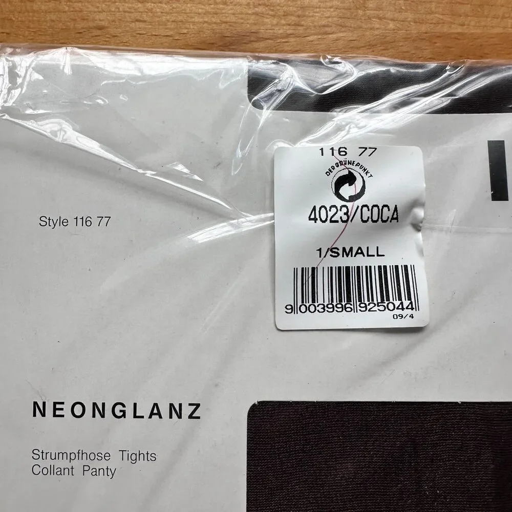Wolford‎ Neonglanz Sheer Glossy Transparent Tights in Coca (Brown) Size S